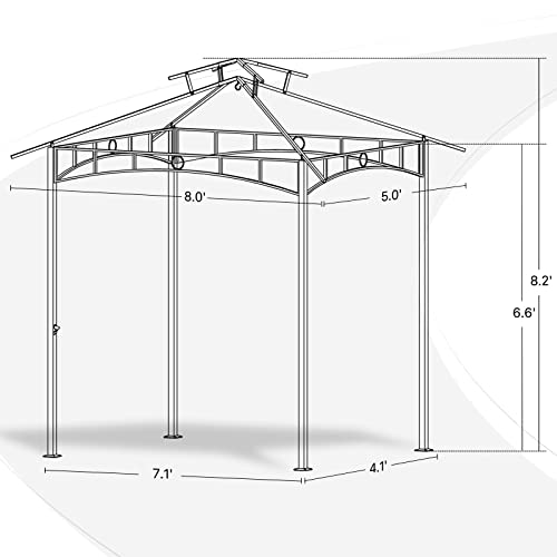 Grand patio 10x13 Feet Patio Gazebo, Outdoor Canopy with Mosquito