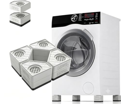 SEISSO Anti Vibration Pads, Pedestal for Washer and Dryer. Double Heighten Washing Machine Foot Pads...