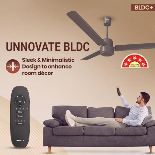 Havells REO BLDC 1200MM 5 Star Ceiling Fan Stone Grey - Image 6