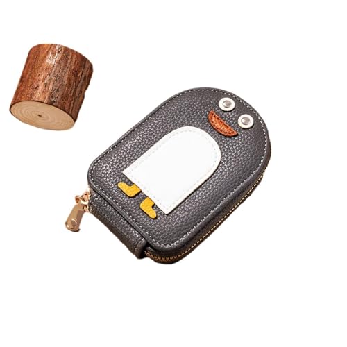 Credit Card Holder Wallet Change Pouch Cute Penguin Pocket Purse for Street Travel Women Men Valentines Day Gifts, Black2