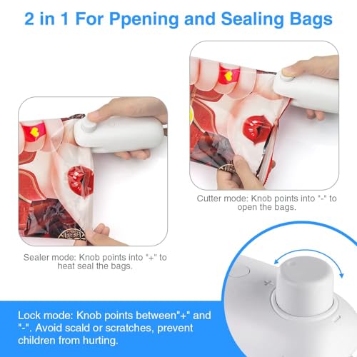 Foto von Bubbacare Folienschweißgerät Mini, Mini Bag Sealer, USB Wiederaufladbar Mini Folienschweißgerät Versiegelungsmaschine, Tüten Schweissgerät, Tütenverschwe