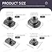 Swpeet 32Pcs M6 M8 M10 M12 Black T-Shaped Weld Nuts Kit, Tab Base UNC Carbon Steel Machine Screw, Welding Hood Fasteners Ideal for Furniture Vehicles Caster and Industry Machine
