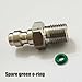 8mm Fill Nipple Male Quick Disconnect Valve with One Way Foster Stainless Steel for Paintball Airsoft PCP Diving Mountaineering (1/8BSPP Thread)