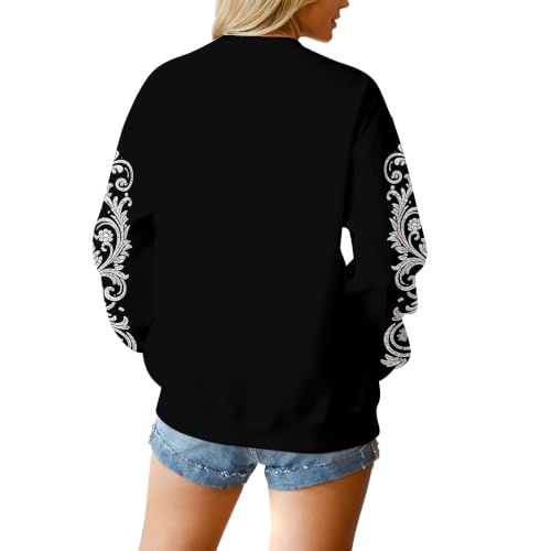 Plus Size Sweatshirt for Women Oversized Retro Halloween Graphic Sweatshirt - image 2