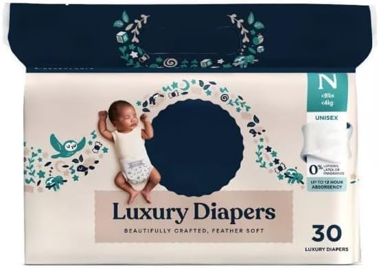 Image of Luxury Baby Diapers Size New Born, 30 Count, Soft & Absorbent (Pack of 1)