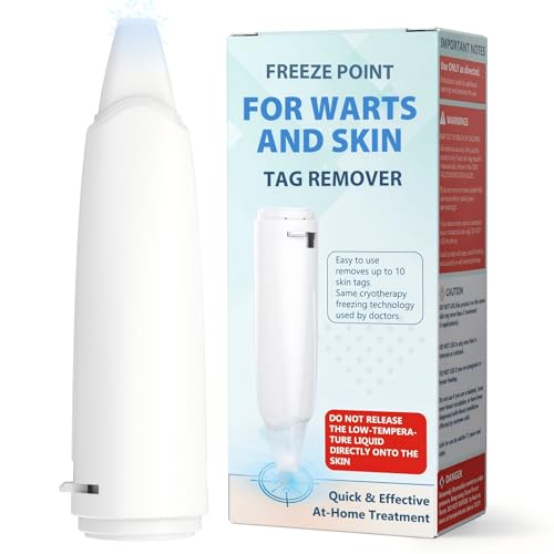 Skin Clinic Freeze Point for Warts and Skin Tags, 1 Wartsand SkinTag Removal Kit About 10 Treatments, Safe Home Use Cryogenic Freeze-Off Kit, Warts and SkinTags Removal in 7-14 Days