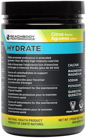 BODi Hydrate Performance Hydration Supplement, Quercetin Enriched Electrolyte Powder, 4 Key Electrolytes: Potassium, Magnesium, Sodium, Calcium - Supports Endurance & Fluid Balance, Citrus, 40 SRV
