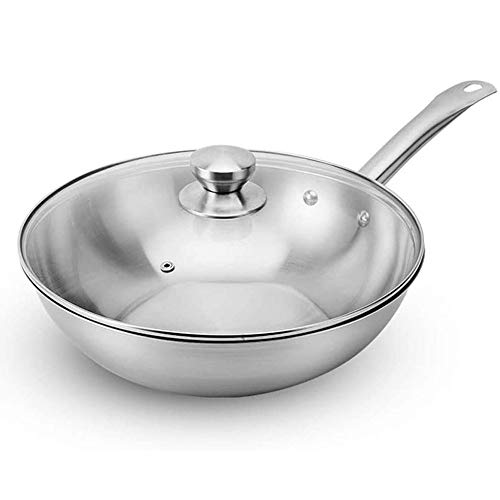 Wok de acero inoxidable con mango desmontable