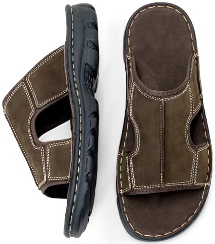 Image of JOUSEN Men's Sandals Outdoor Open Toe Water Beach Sandal Leather Sport Sandal