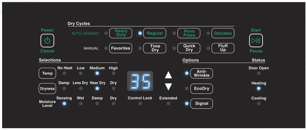 Speed Queen ADA 7 Cu. Ft. White Sanitizing Electric Dryer With Pet Plus