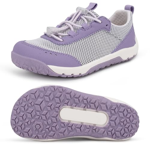 Kids Water Shoes for Boys Girls Toddler Quick-Dry Barefoot Aqua Socks for Beach Swim Pool Wide Toe Box Non-Slip Purple Size 8 by FEFELUIS - Used condition - Image 2