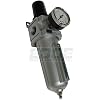 Heavy Duty Compressed AIR Filter Regulator Combo Piggyback, Metal Bowl, Visible Sight Glass, 5 Micron Element 3/4" Manual Drain