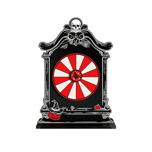 Roue de prix interactive d'halloween avec 18 emplacements et motif citrouilles pour fête de vacances
