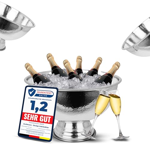 Krollmann Design Sektkühler aus Edelstahl Ø40 cm in...