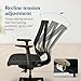 UPLIFTDESK Clarksville Ergonomic Office Chair - Adjustable Lumbar Support, Mesh Back, Synchro-Tilt Recline Home Office Desk Chairs with 3-Way Arms, 300 lb Capacity (Black)