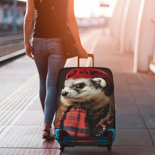 Housse de protection valise XL polyester furet blanc - 7