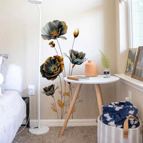 Vinilo decorativo floral moderno 3D grande miniatura 4