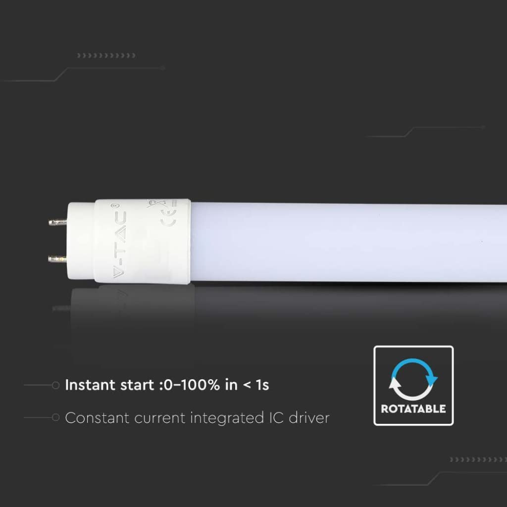 A2ZWORLD 25 Pezzi Tubo Neon A Led 90cm, Bianco Freddo 6500K, Neon T8 G13 90cm, 14W 1400 LM, Materiale in Nanoplastica, Alimentazione da Un Lato, Senza Modifica Impianti Originali