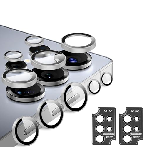 OFFCUP 2 Set Protezione per l'obiettivo della fotocamera per Samsung Galaxy S25 Ultra, Protezioni Individuali 9H Durezza HD Vetro Temperato Ultra-sottile Resistente Pellicola Fotocamera, Argento