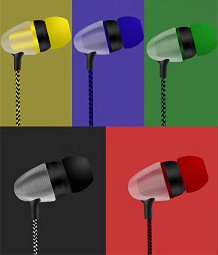 Amaping Universal 3.5mm in-Ear Stereo Earbuds Earphone Capsule Shape Clear Shell Protcetive Headphone Set for Cell Phone MP3 MP4 Player (Blue)