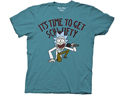 Ripple Junction Rick and Morty It's Time to Get Schwifty Adult T-Shirt XL Teal