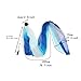 Tachiuwa Dance Silk Streamer Poi Throw Ball, Set Silk Streamer, Poi Chain Balls for Party, white and blue