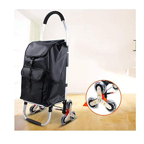 WLKINF Tragbarer Hand-Trolley-Regal, Gepäck, Einkaufstrolley, faltbar, tragbar, Oxford-Reise-Aufbewahrungstasche, 33 x… – Bild 3