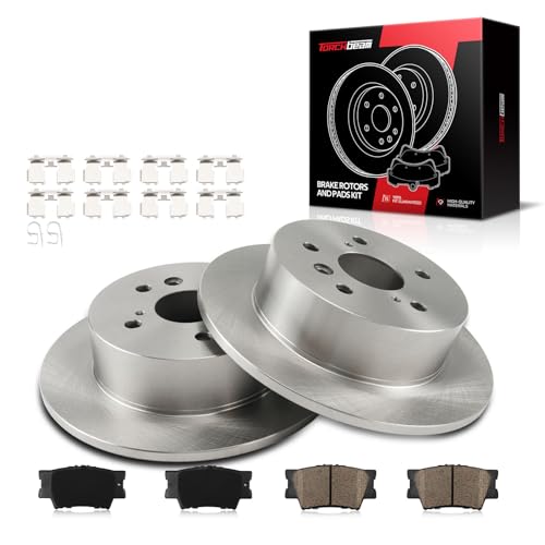 281mm Rear Brake Pads and Rotors Kit Compatible with 2007-2012 ES350, 2007-2011 Camry, 2008-2012 Avalon,6pcs