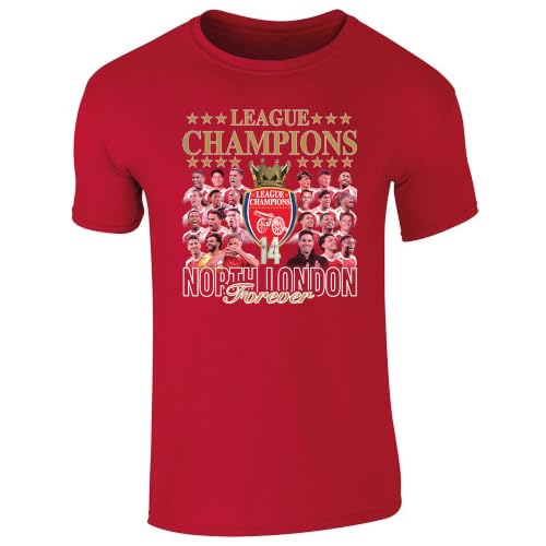 Partisan ARS League Champions 25/26 Team T-Shirt Adult 100% Cotton (UK Alpha L Regular Regular) Red