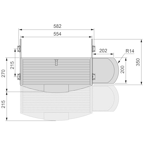 Emuca - Soporte Portateclado Extraíble con Bandeja Auxiliar para el Ratón, Acero y Plástico, Plástico gris - imagen 2