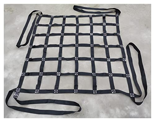 Produktbild von Hebenetz 1,5 X 1,5 M – Doppellagig, 1,5 T Tragkraft, Verstärkte 5 Cm Griffe, Mit Kreuzstichnähten, Aus Segeltuch & Nylon