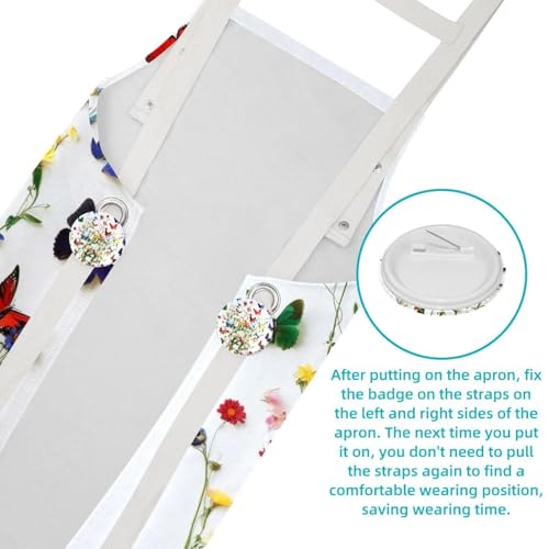 Tablier de serveuse et de cuisine avec 4 broches ajustables - 5