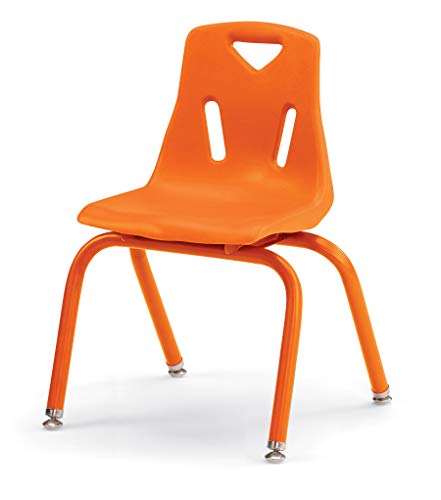 Image of Berries Jonti-Craft 8124JC1114 Stacking Chair with Powder-Coated Legs, 14 inch Height, Orange