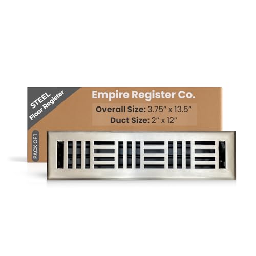 Empire Register Co, Vent Cover - 2x12 inch, Art Nouveau