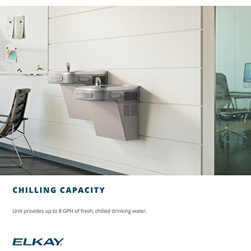 Elkay Ezs8L Non-Filtered Ada, 8 Gph, Light Gray Granite Cooler Wall Mount, Push Bar-Activated #TOP6