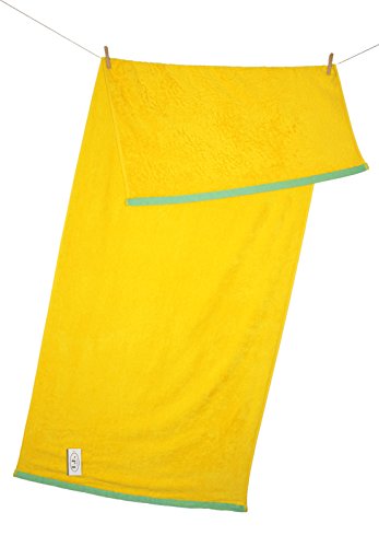 P.K. Collection Velour Strandtuch Strandlaken Liegetuch 75x180 cm (gelb) Cover