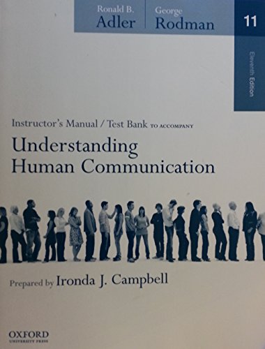 Instructor's Manual / Test Bank B 0199781982 Book Cover