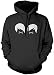 HotScamp Men's Dan And Phil Cat Whiskers Hooded Sweatshirt - Radio Vlogger Stars Youth Hoodie Danisnotonfire Amazingphil Youtuber Merch Medium Black