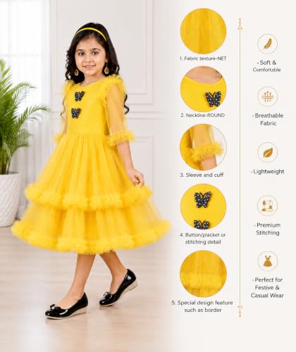 Image of KJD Girls Below Knee Party Dress