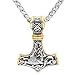 GuoShuang Wikinger 316L Edelstahl Thor Hammer Mjolnir Amulett skandinavisch Anhänger Halskette
