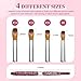 SAVILAND 4PCS Kolinsky Acrylic Nail Brush Set - Professional Nails Brushes for Acrylics Powder Application & 3D Nail Art, Sizes 8/10/12/14 Acrylic Brushes - Essential Nail Extension Kit Salon Home
