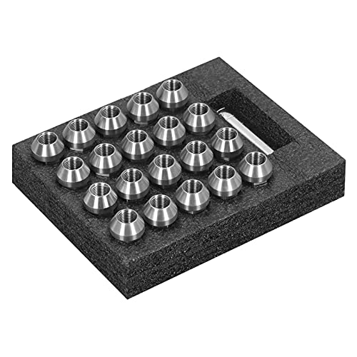 Image of Wheel Lug Nuts 20pcs Wheel Lug Nuts M14x1 5 Thread 2in Height T304 Stainless Steel AntiCorrosion Locking Lug Nuts
