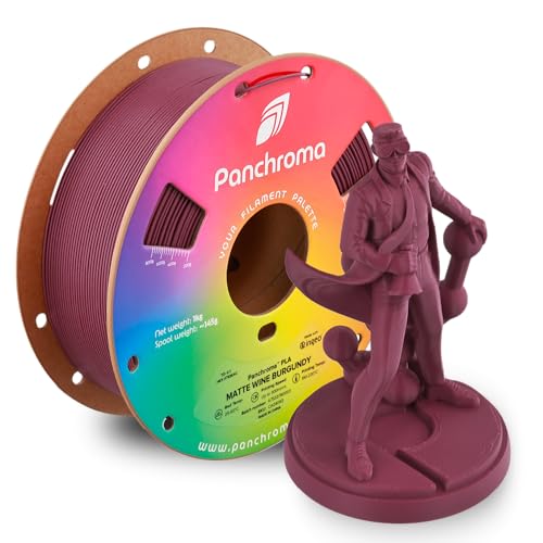 Polymaker Panchroma Matte PLA Filament, Wine Burgundy 1.75mm 1kg 3D Printing Filament, Formerly Polyterra Matte, Fits Most FDM 3D Printers, 1kg Spool (2.2lbs)