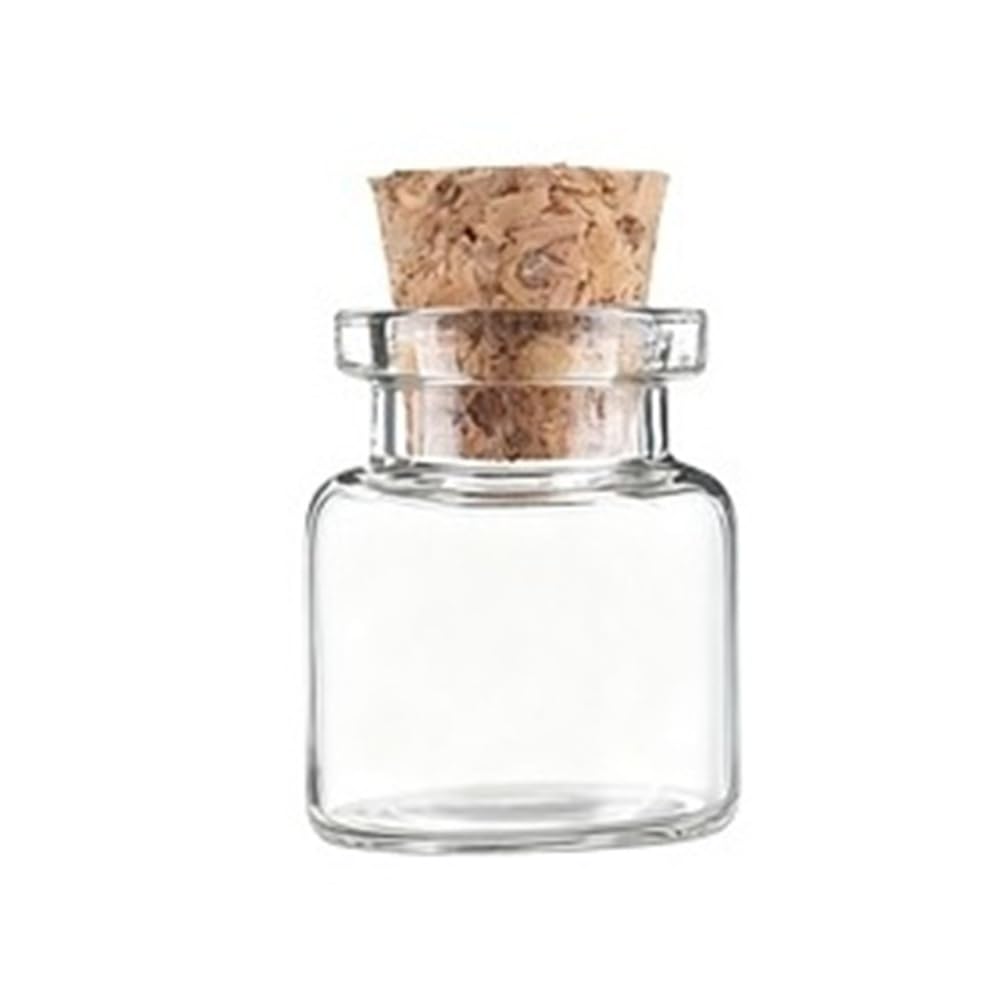 GOCENJIU Small Storage Vial 5pcs Small Vials Mini Glass Bottles for Home Decorations, Transparent Jars Containers with Cork Stopper