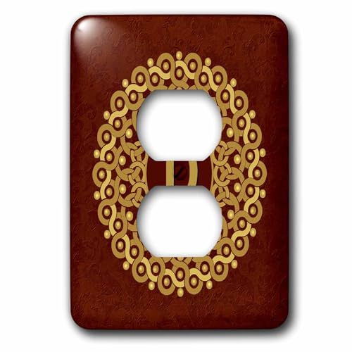 Mandala D Tan et Coffee cache-prise double robuste 3dRose lsp_32196_6 - 2