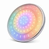 Topolenashop Soffione Doccia LED Cromoterapia Ø22 cm, Effetto Pioggia Rotondo RGB con 7 Colori Automatici Senza Batterie, Ultra Slim Cromato Attacco Universale 1/2" | 79904