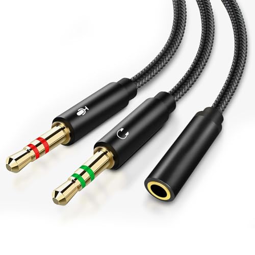 Vestoryyer 2 in 1 Headphone Mic Splitter audio splitter headset splitter