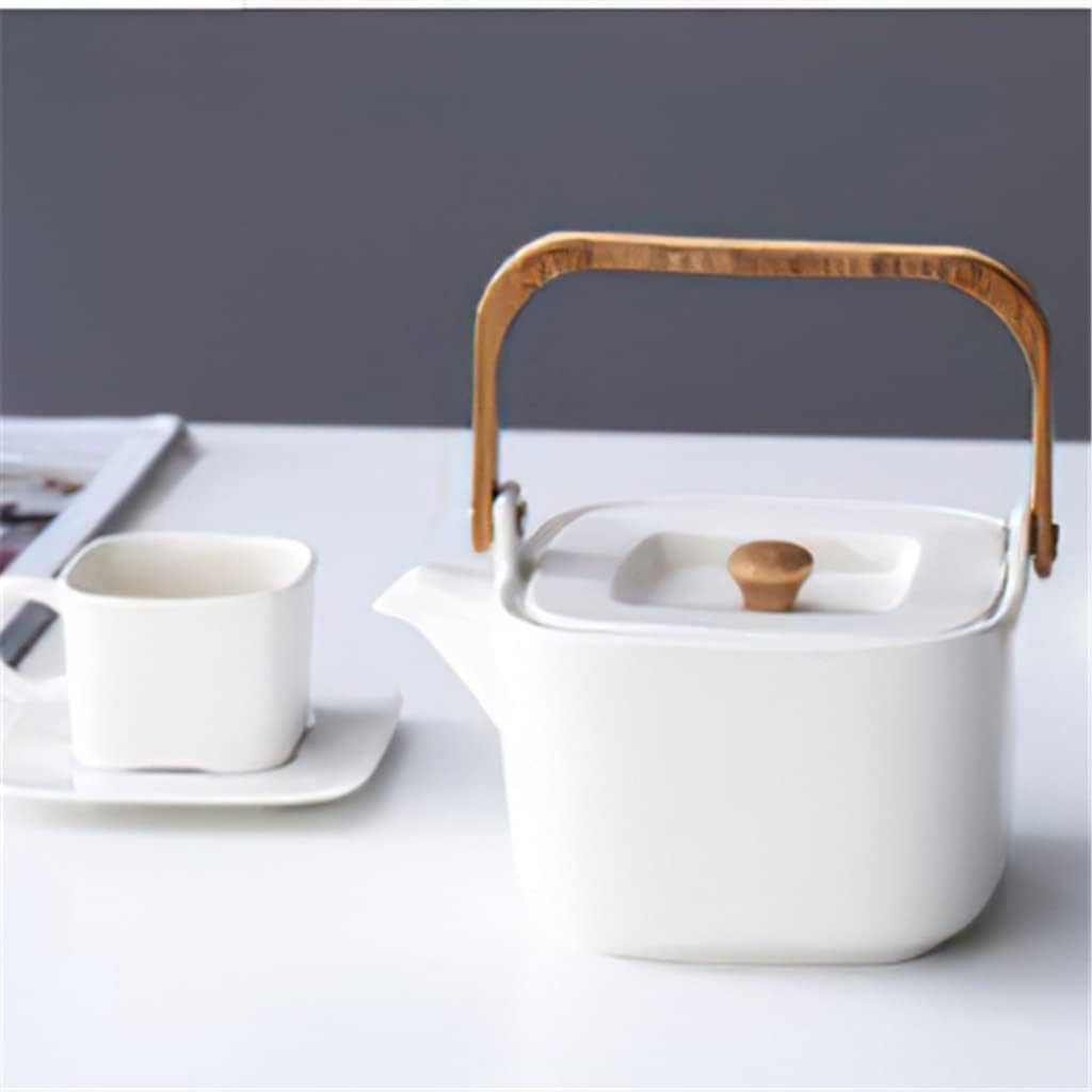 White Square Ceramic Coffee Set Tea Pot Teapot Cup European