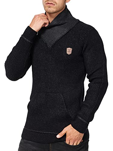 Maki Styles Herren Strickpullover, Kapuzenpullover, Jacken, 526 S M L XL XXL Gr. S, schwarz