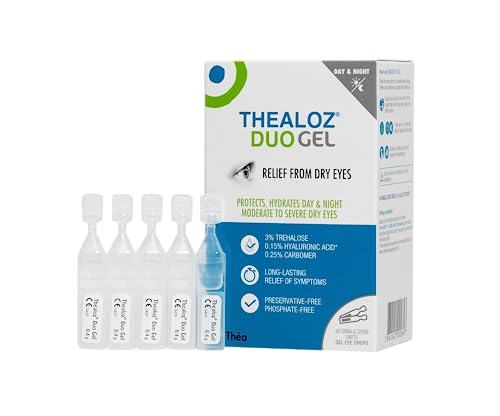 30 Thealoz Duo Gel (Single Dose Vials) Eye Drops - Long-Lasting Relief Day & Night for Dry, Tired & Sore Eyes | Gentle, Preservative-Free Gel | 30 Single Dose Units
